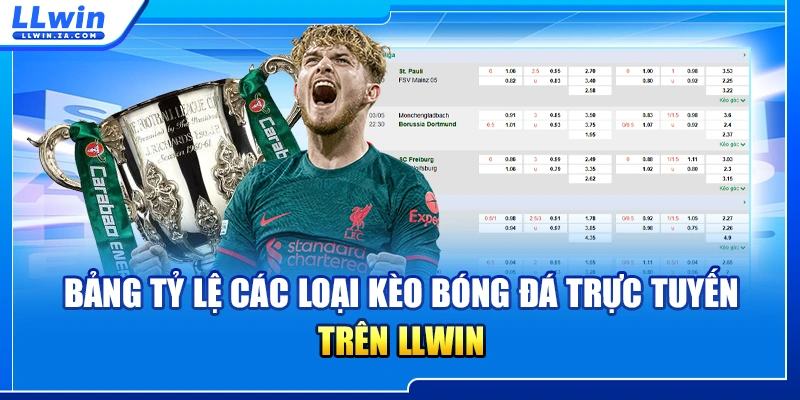 Bảng tỷ lệ các loại kèo bóng đá trực tuyến trên LLWIN