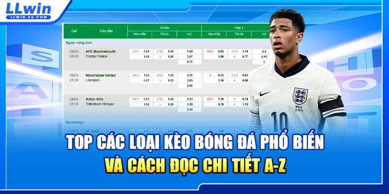Top Các Loại Kèo Bóng Đá Phổ Biến Và Cách Đọc Chi Tiết A-Z